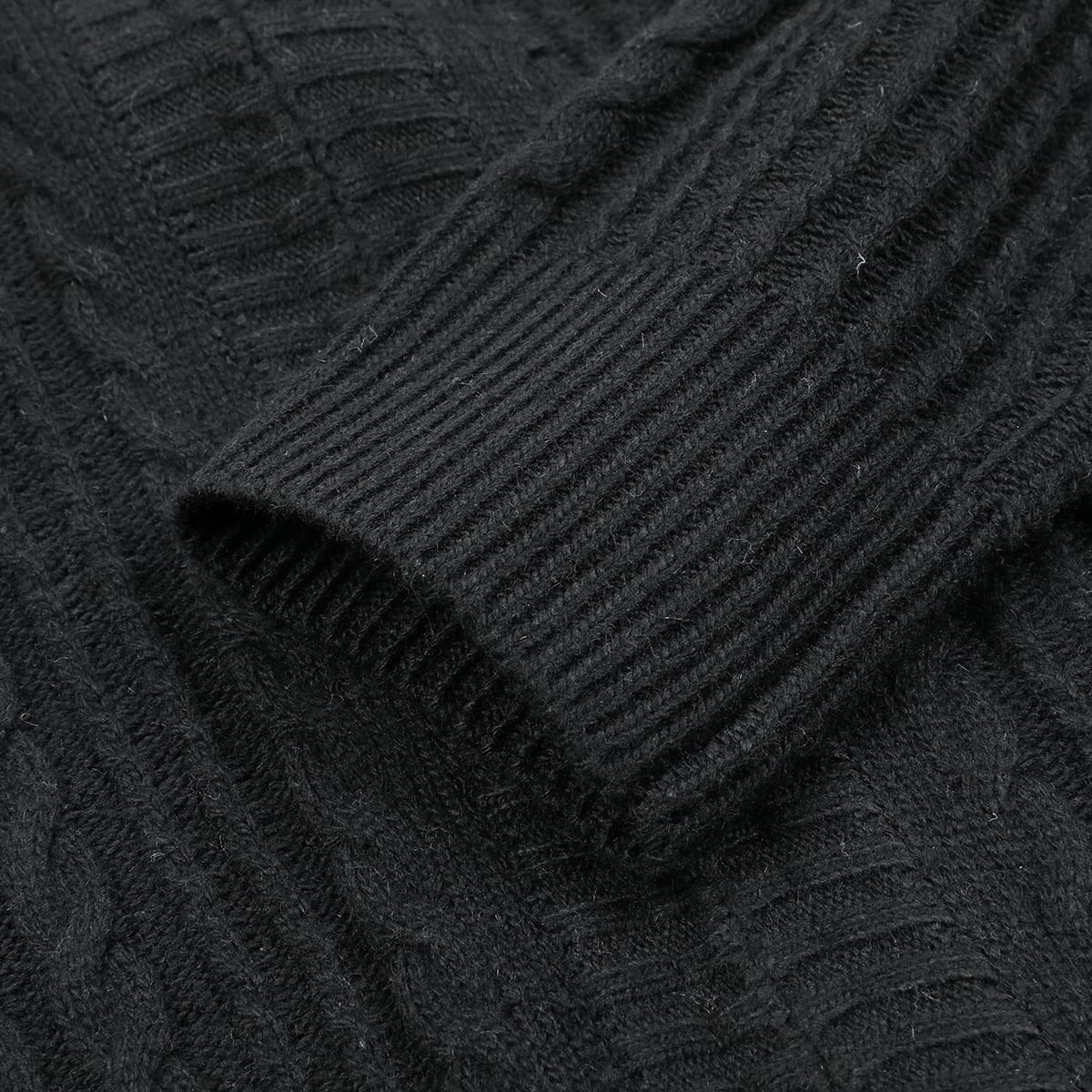 Allthemen Męski dzianinowy kardigan gruby sweter rozpinany kardigany klasyczny stójka długi rękaw na co dzień ciepła bluza