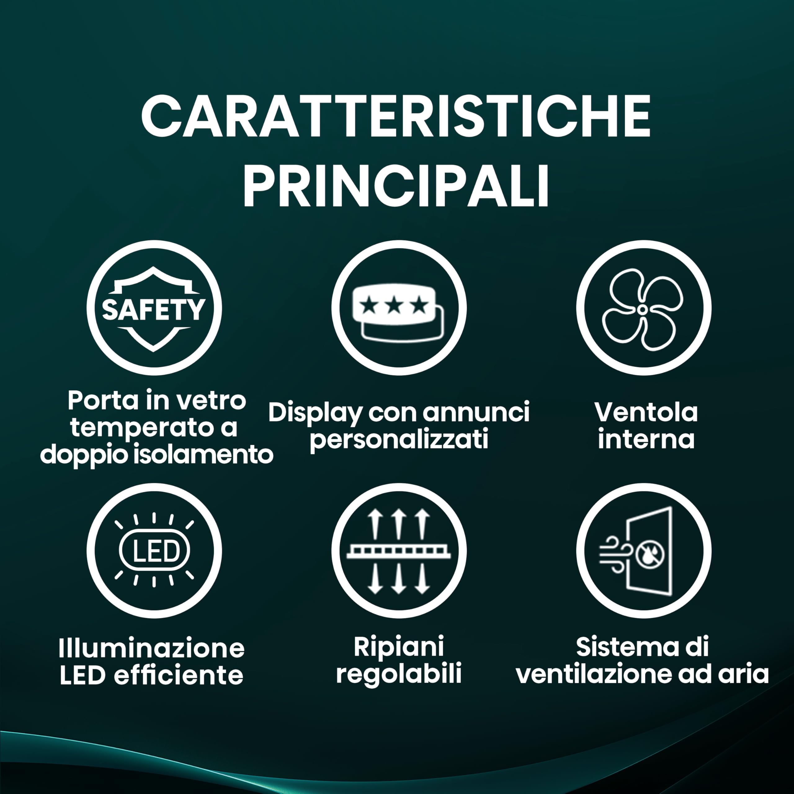 Hisense CPC271F7ABE Frigorifero commerciale bevande, 251 litri, Illuminazione interna LED, Display Personalizzabile, Ripiani Regolabili, Sistema di Autoevaporazione, Serratura, Classe E, Nero