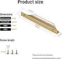 Vista 3 de Satanga Tiradores de Borde para Dedos para Gabinetes de Cocina, Perillas de Cajón de Perfil Bajo, Puerta, Tocador, Baño, Manijas Largas para Muebles