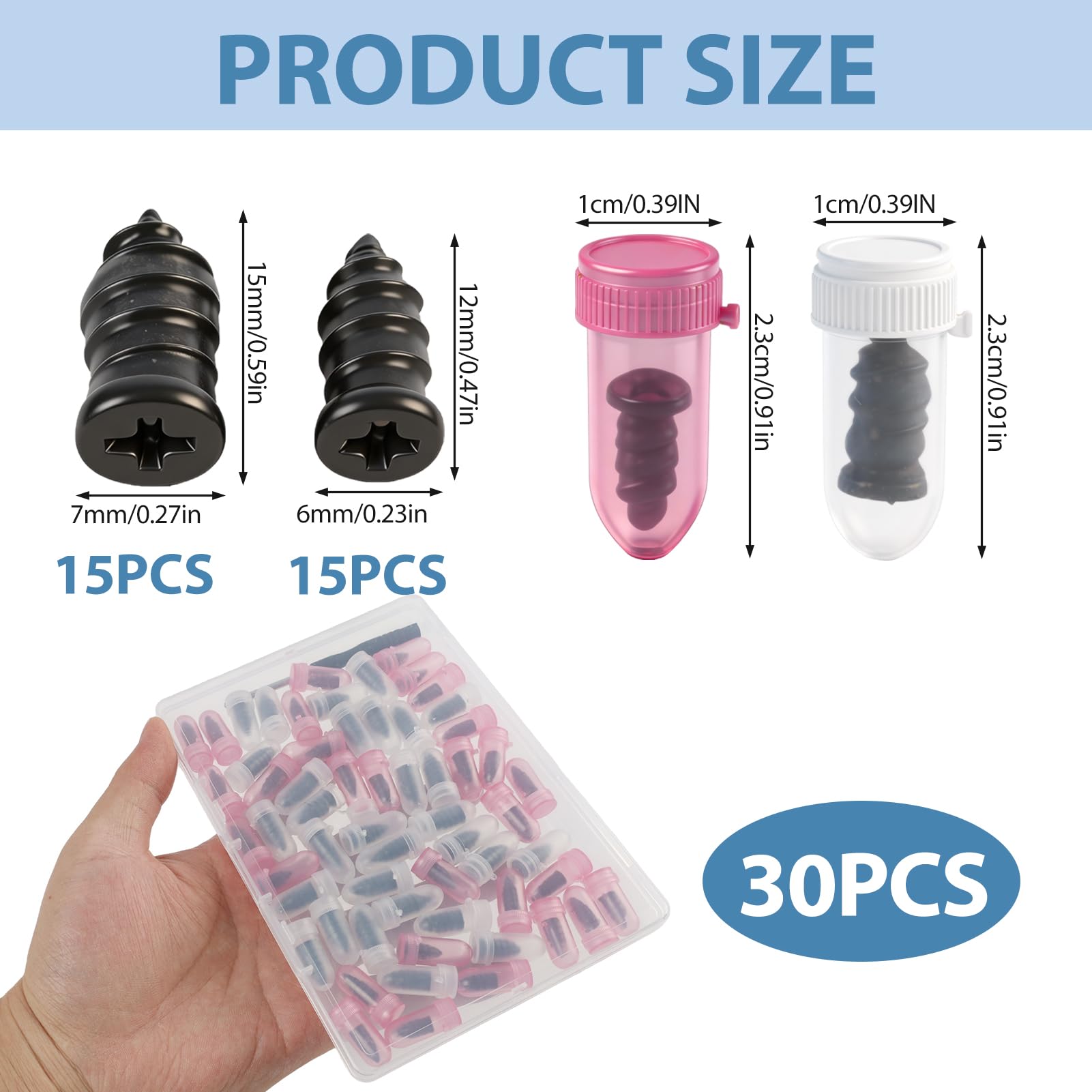 30 Piezas Clavos de Reparación de Neumáticos al Vacío con Destornillador, Clavos Goma con Destornillador, Clavo Gomas para Neumáticos, Tornillos Pinchazos Neumáticos, Clavos Goma Reparación (30) — view 2