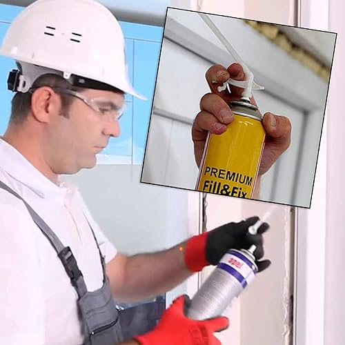 Miniatura 4 de PROENS - Tubos de repuesto de espuma en aerosol (versión mejorada), boquillas de espuma en aerosol, aerosol de espuma aislante de llenado de huecos,