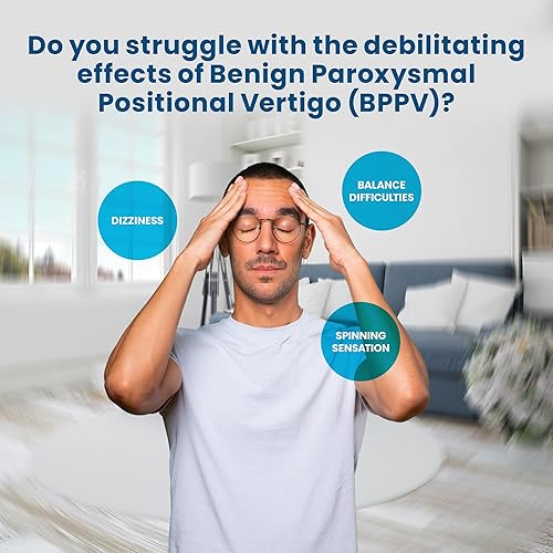 Miniatura 2 de DizzyFIX Entrenador de alivio de vértigo para vértigo posicional paroxístico benigno o BPPV, dispositivo de equilibrio del oído interno para