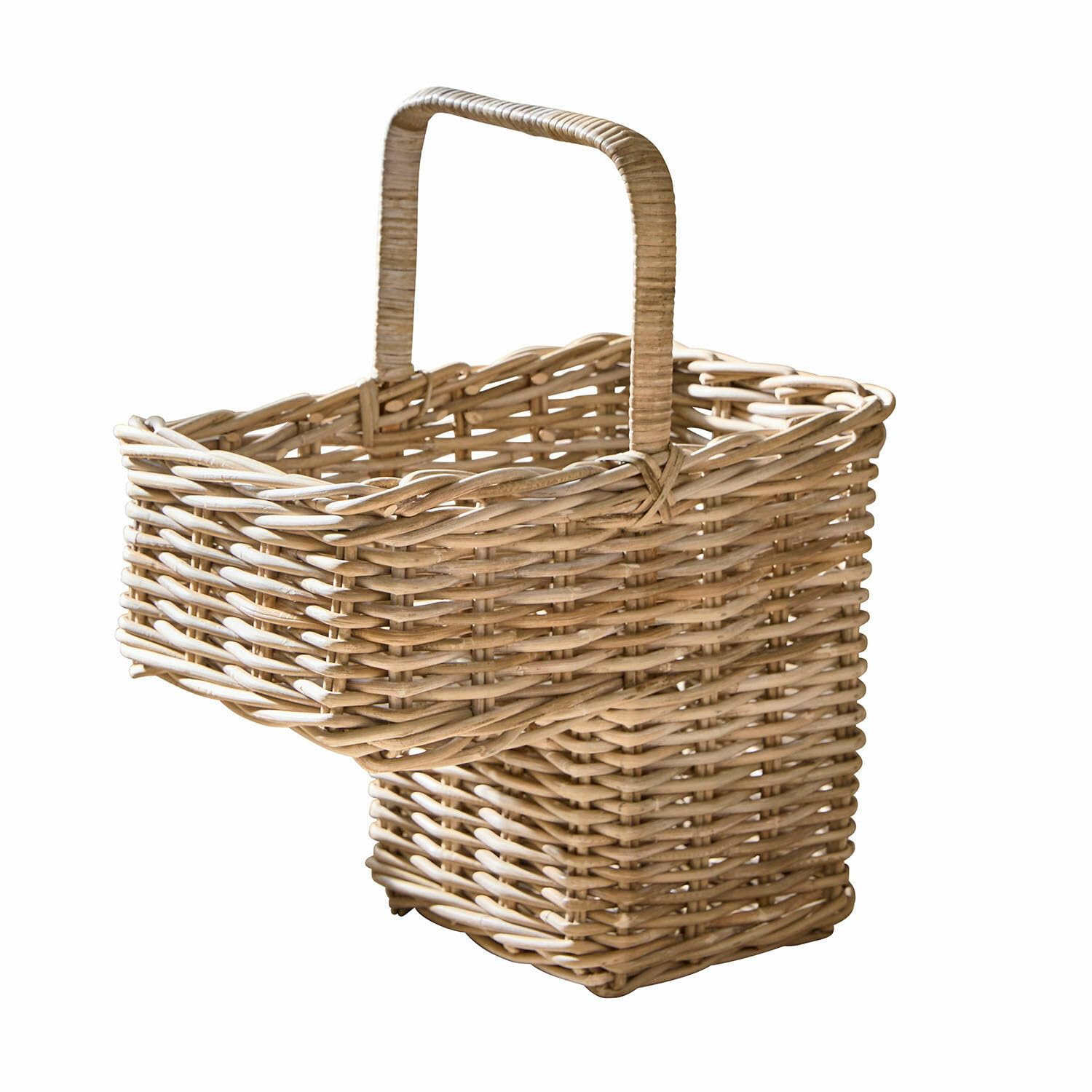 Loberon Merveillette Panier - en rotin Naturel - Adaptation Parfaite aux marches d'escalier, Marron
