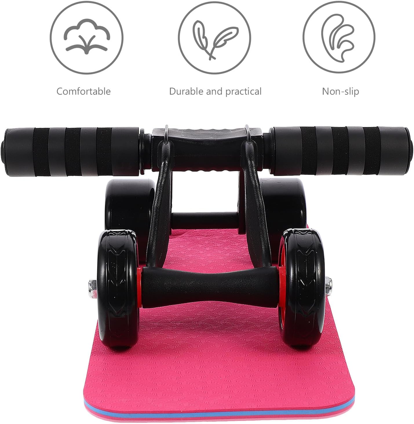 Abdominal Trainer Wheel for Core Workout Roller Exercise Equipment with Stable Support Easy Use Fitness Machine for Home Gym Men and Women