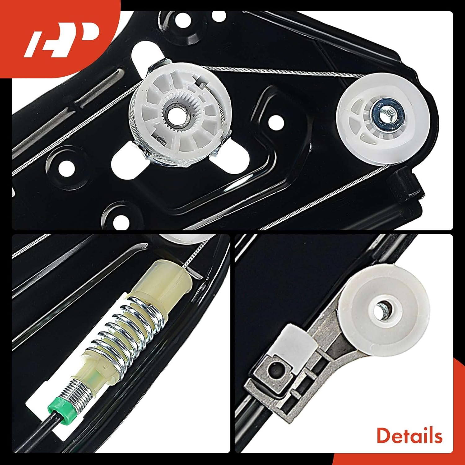 A-Premium Power Window Regulator Without Motor Compatible with BMW 745i 2002-2005 745Li 2002-2005 750i 2006-2008 750Li 2006-2008 760i 2004-2006 760Li 2003-2008 Rear Passenger Side