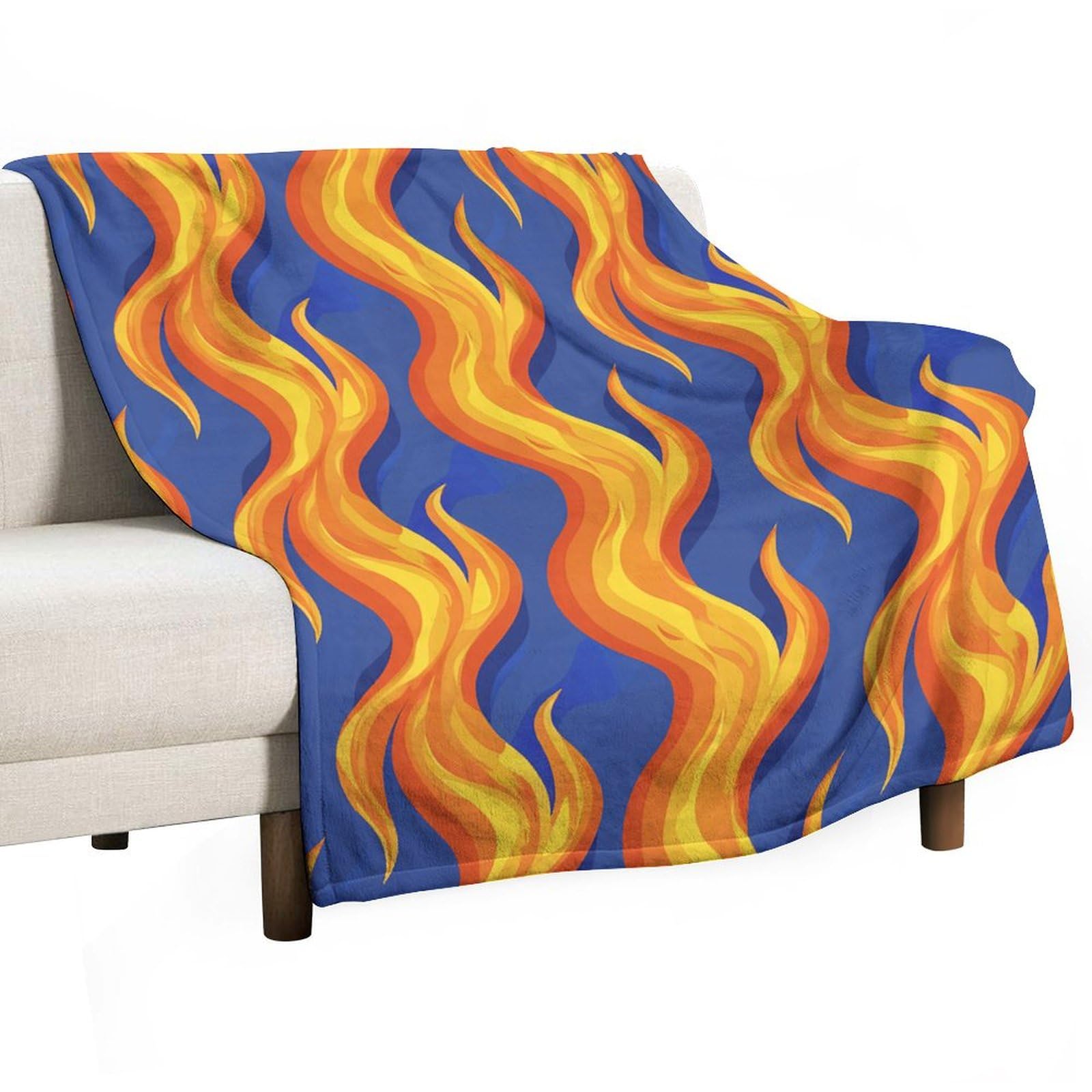 Plaid en flanelle jaune haut de gamme couverture douce décoration d'intérieur