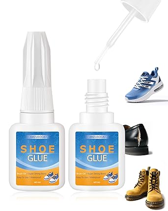 2pc Shoe Glue - Clear Super Glue for Shoe Repair, Waterproof Strength Adhesive for Bonding Shoe Sole, Boots, Sandals, Sneakers, Leather & Footwear Items