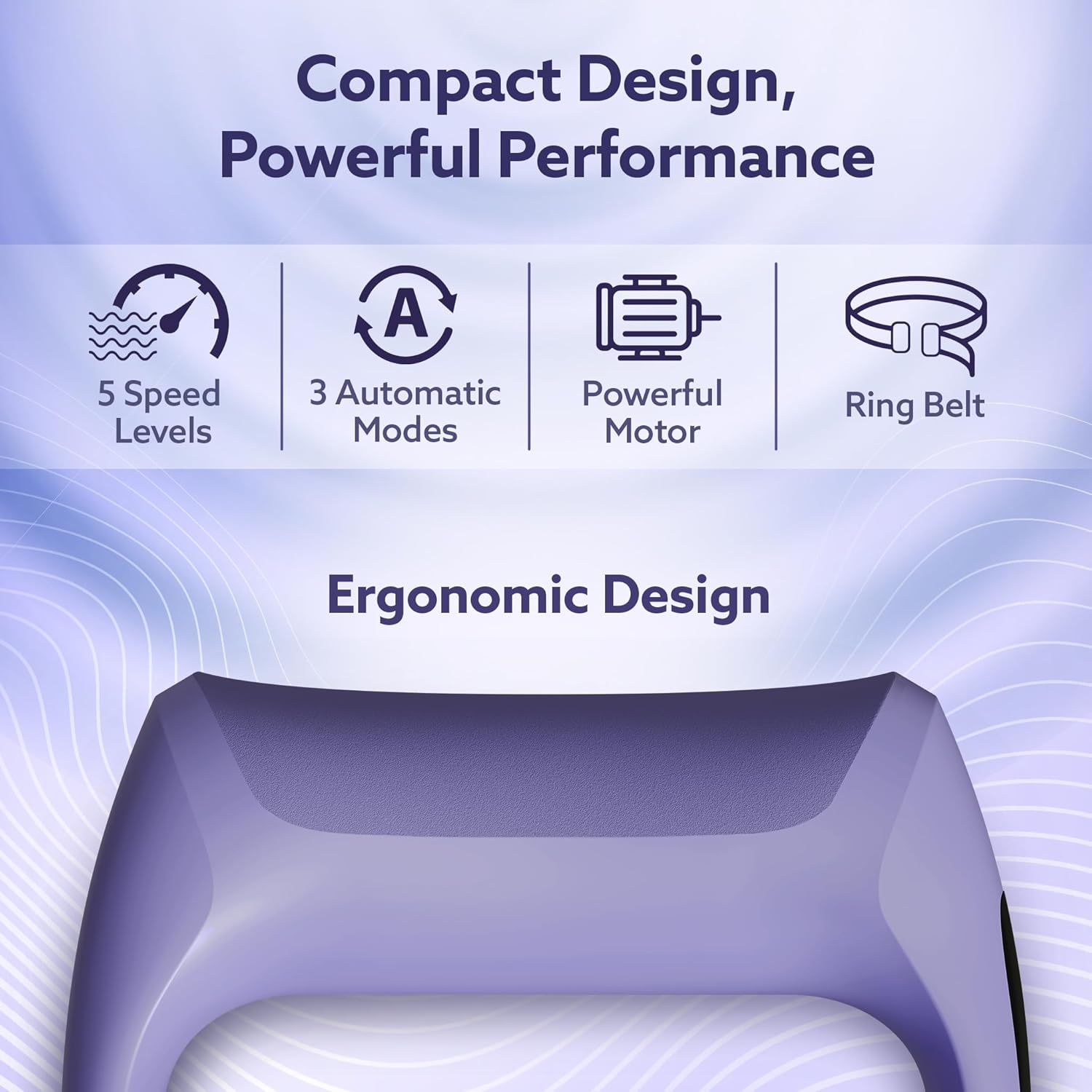 AGARO Percussion Muscle Ring Massager, 5 Speed Setting, 2 Modes, Rechargeable, Deep Tissue Percussion Mini Gun Massager for Full Body Pain Relief & Relaxation for Men and Women, Lilac AGARO Percussion Muscle Ring Massager, 5 Speed Setting, 2 Modes, Rechargeable, Deep Tissue Percussion Mini Gun Massager for Full Body Pain Relief & Relaxation for Men and Women, Lilac