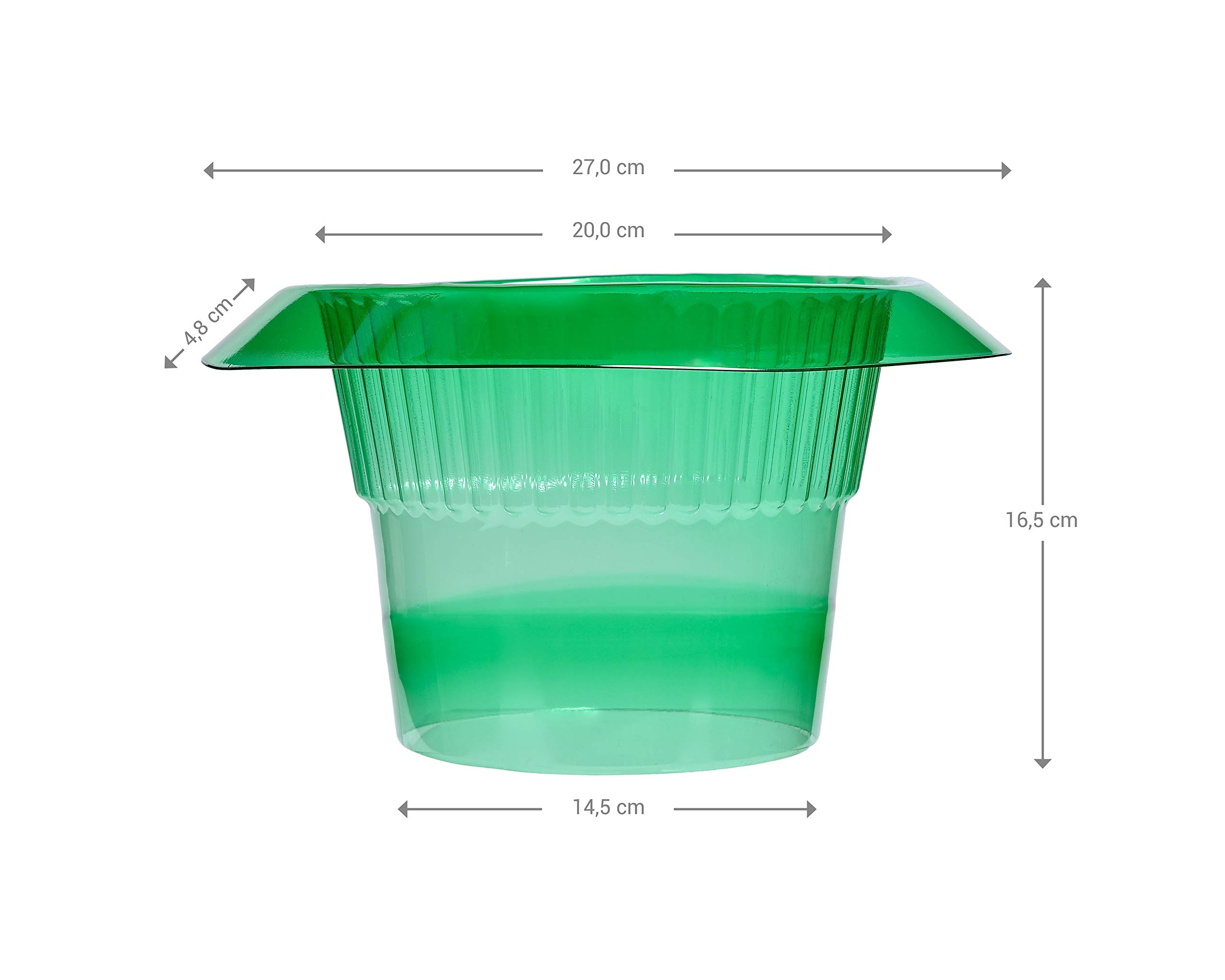 Generisch Schneckenschutzring - Wirksamer Schutz Ihrer Jungpflanzen vor Schnecken - ∅ 14-20 cm - grün - 10er Set