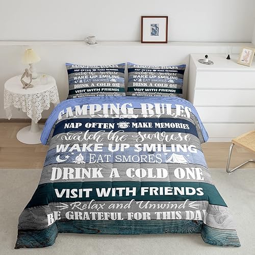 Miniatura 42 de Erosebridal Juego de edredón costero oceánico, juego de edredón de ancla náutica, juego de ropa de cama tamaño individual, juego de ropa de cama con