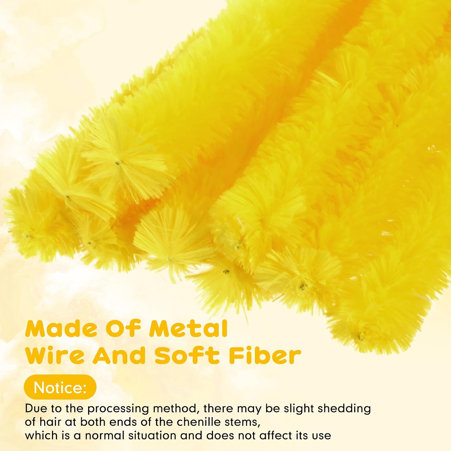 Hotop 60 Pieces Extra Thick Pipe Cleaners 30mm Jumbo Chunky Chenille Stems Craft Supplies Pipe Cleaners for Beginners DIY Art Crafts Decorations(Yellow)