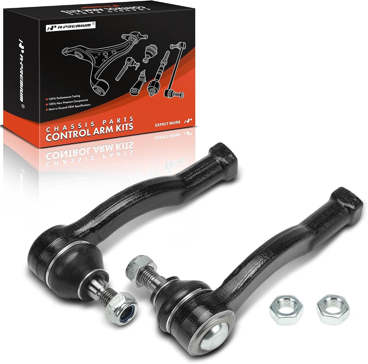 A-Premium Extremo de barra de acoplamiento exterior delantero, compatible con Subaru | Para Subaru Outback 2015-2019, Legacy 2015-2019, WRX STI 2018/2020, paquete de 2, restaura la respuesta precisa de la dirección