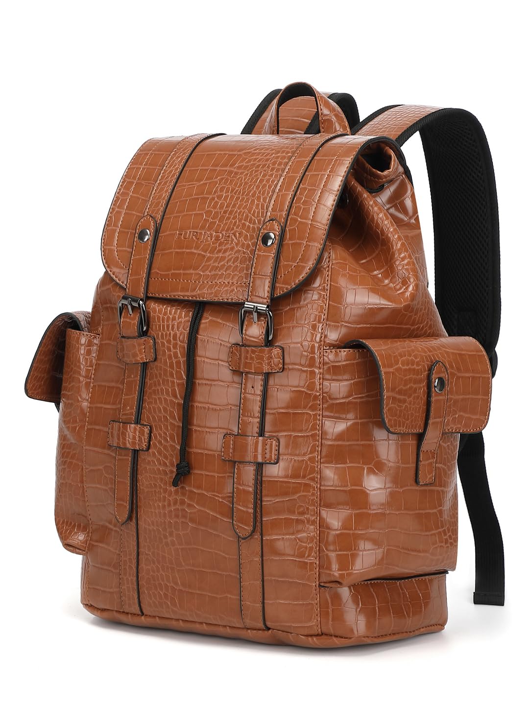 FUR JADEN Vegan Leather Stylish 15.6 Inch Premium Laptop Backpack for Office & Travel FUR JADEN Vegan Leather Stylish 15.6 Inch Premium Laptop Backpack for Office & Travel