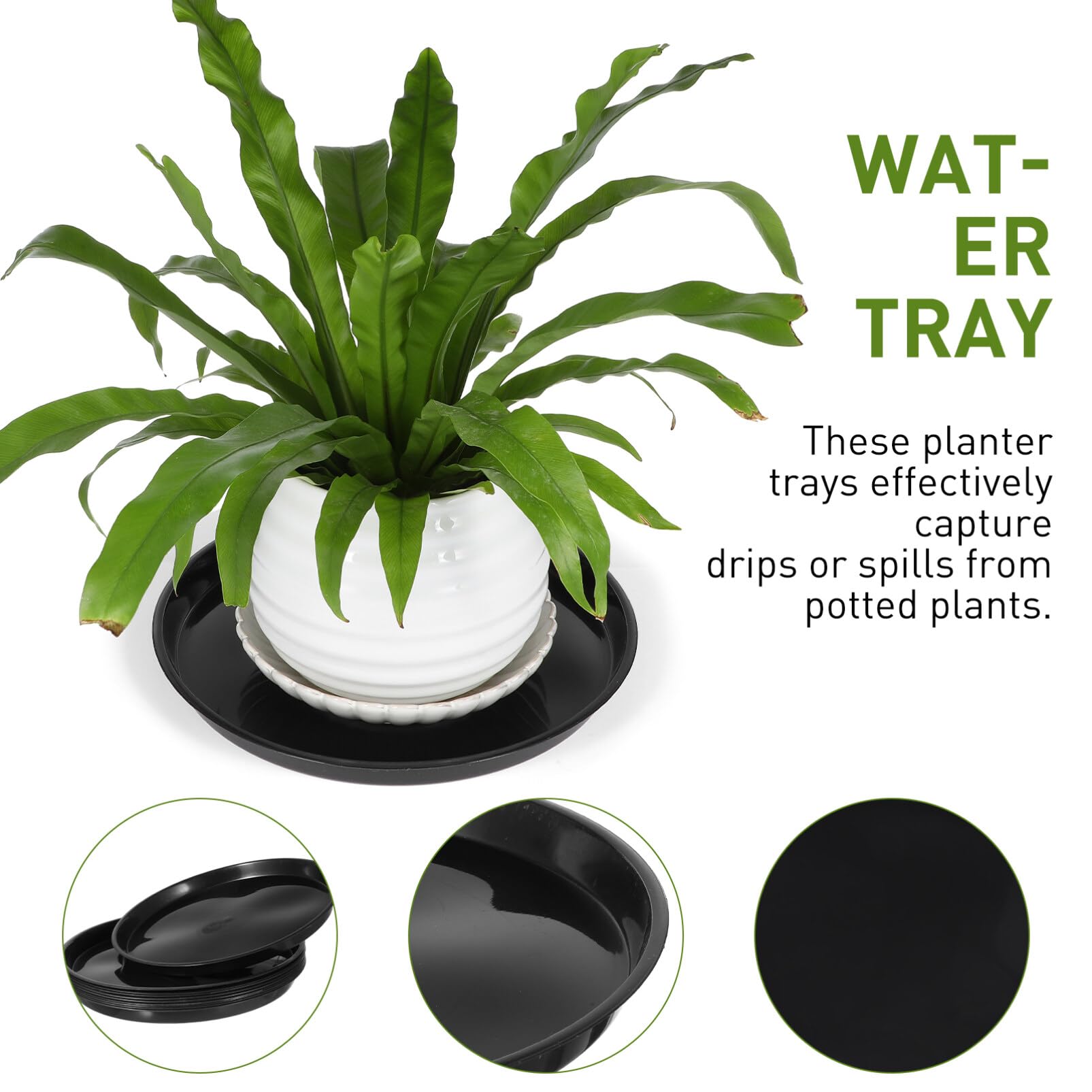Toddmomy 10piezas Platillos para Plantas Bandejas Redondas Bandejas De Agua Fácil Resistente