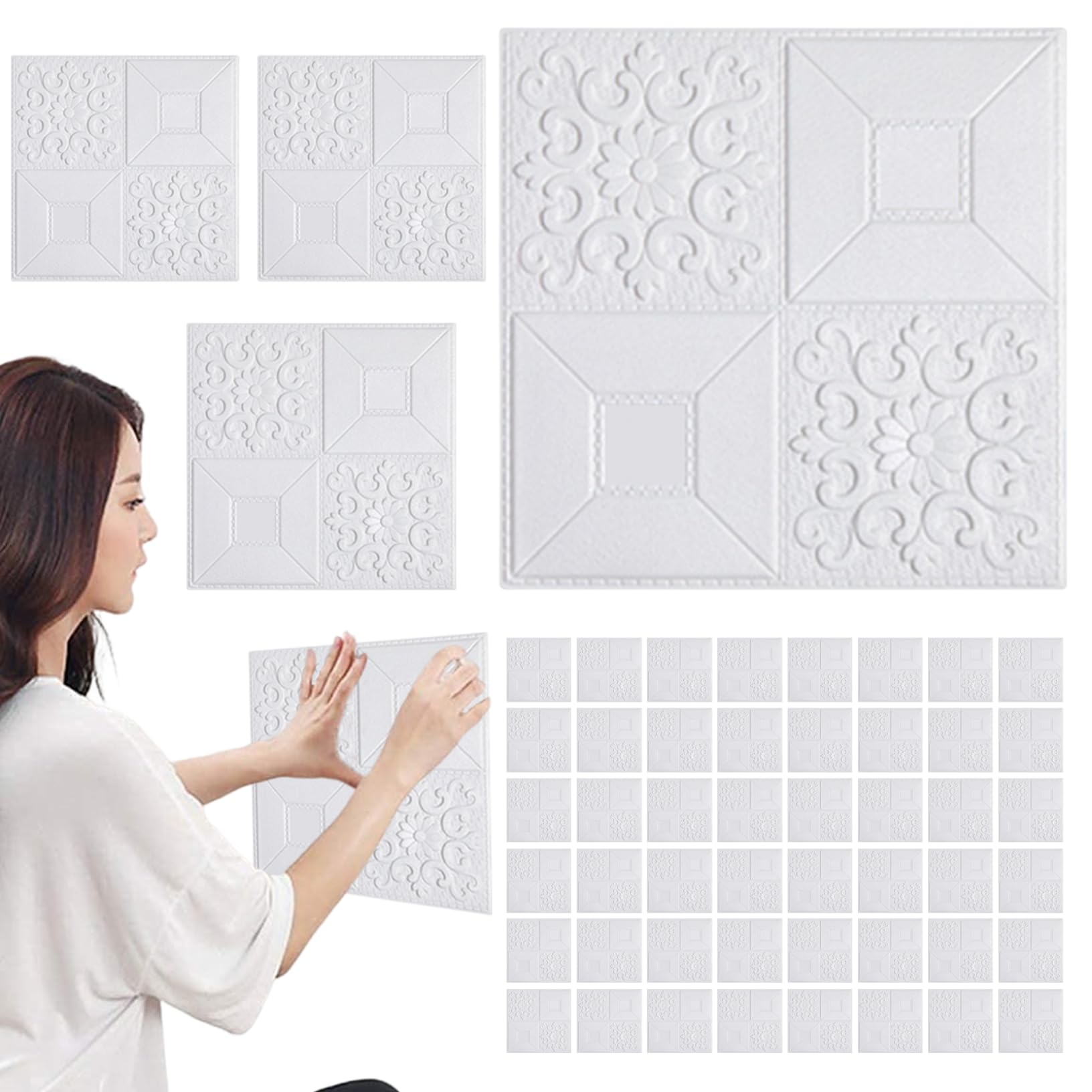 Effet brique stickers muraux pour masquer un mur abîmé facilement