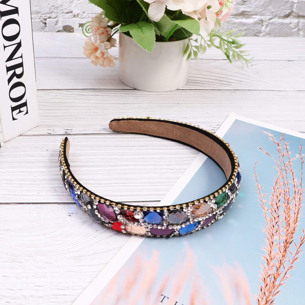 minkissy Haarreifen Damen Haarschmuck Funktionskopfschmuck Bunten Farben Für Frauen Und Mädchen Für Besondere Anlässe Fotorequisiten