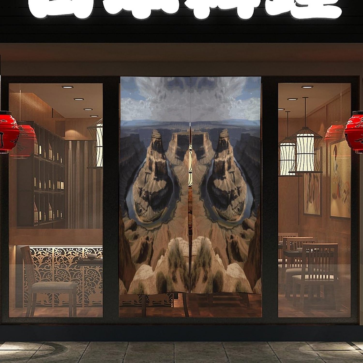 Grand Canyon Arizona Door Curtain Printed Doorway Noren Japanese Style Doorway Room Divider Curtains for Privacy Partition Divider Kitchen Home Decorations Wall Hanging