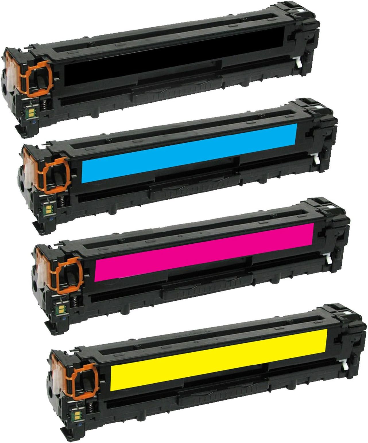 HQ Supplies © Premium Compatible Replacements for HP 131A HP CF210A CF211A CF212A CF213A Toner Cartridge Set (Black, Cyan, Yellow, Magenta) for use in HP LaserJet Pro 200 color Printer M251nw and HP LaserJet Pro 200 color MFP M276nw Printers