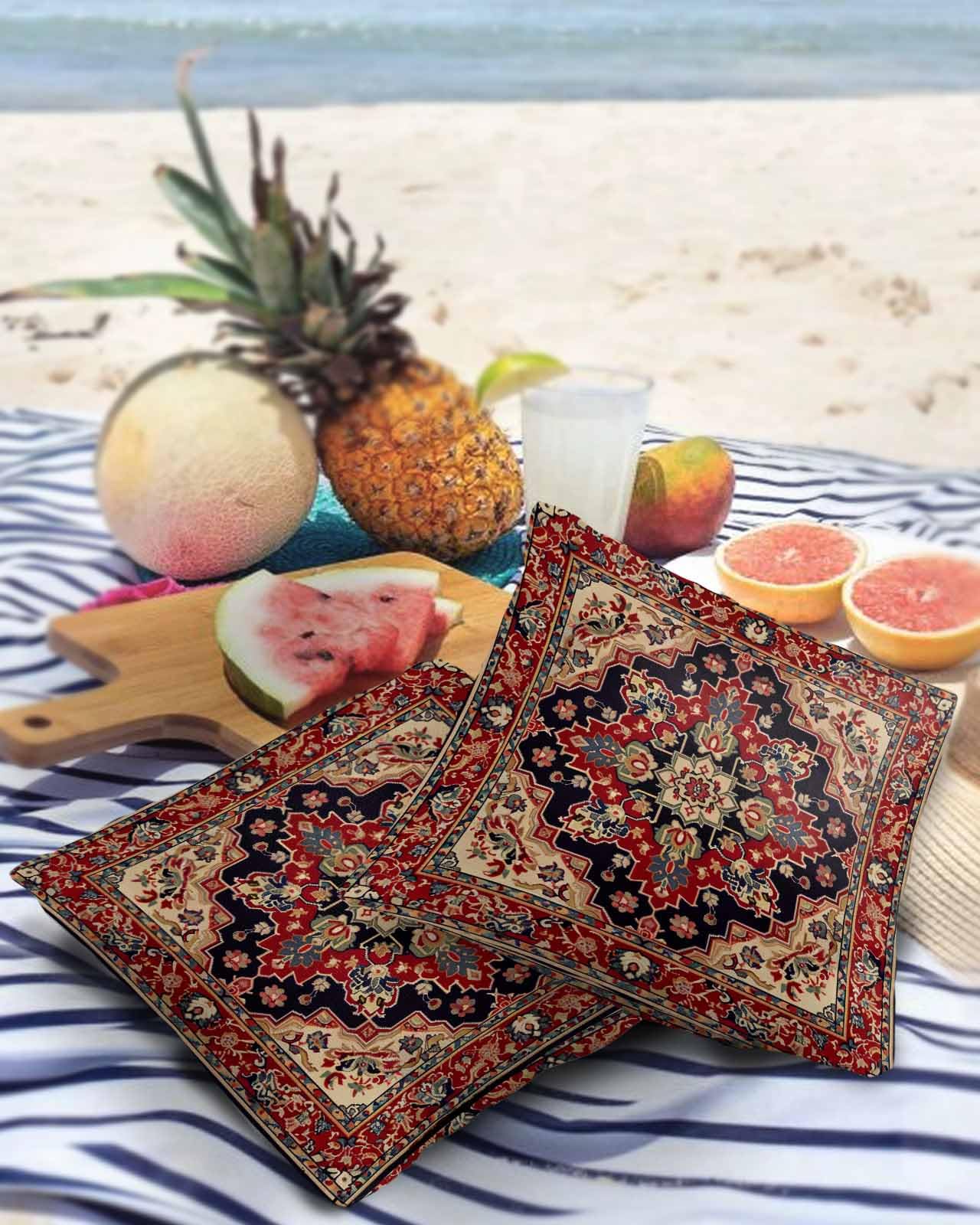 Amazon.com: Outdoor Throw Pillow Cover Vintage Afghan Geometric