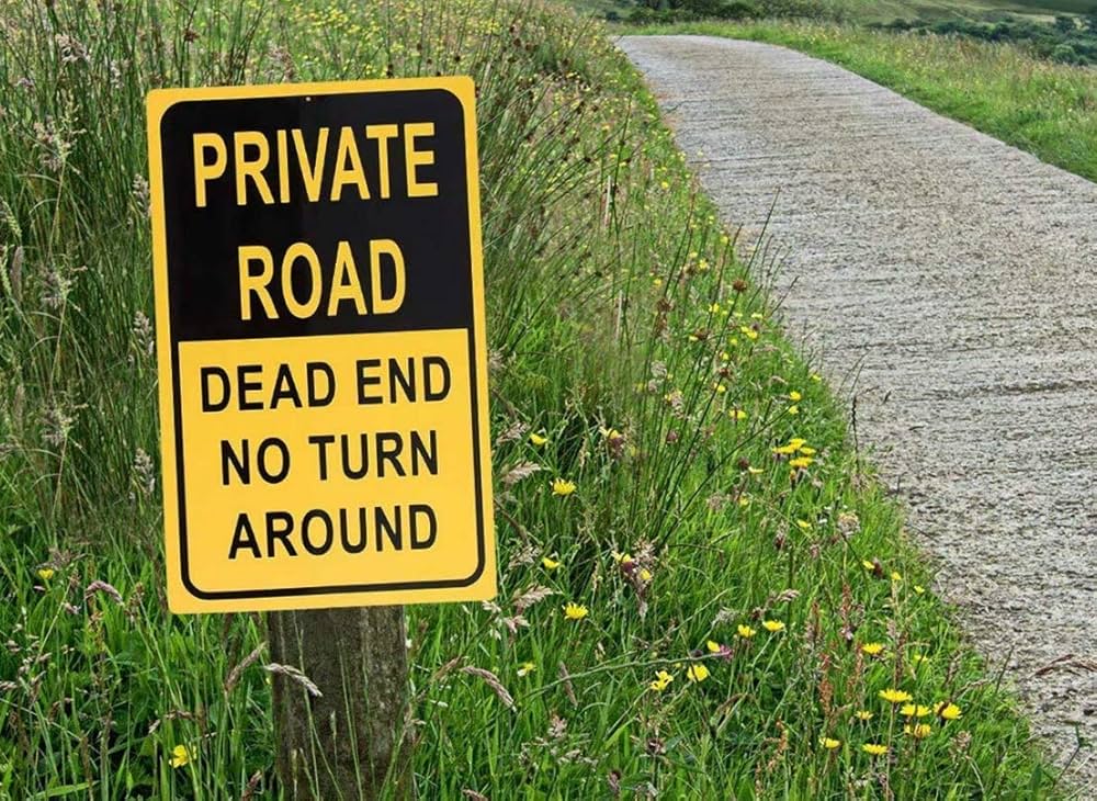 Nowy znak drogowy aluminiowy znak Private Drive No Turn