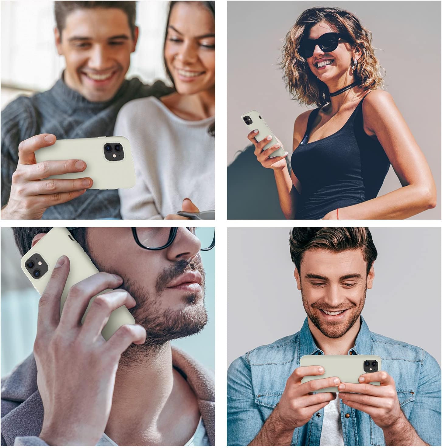 Cordking iPhone 11 Case, Silicone Ultra Slim Shockproof Phone Case with [Soft Anti-Scratch Microfiber Lining], 6.1 inch, Stone : Cell Phones & Accessories