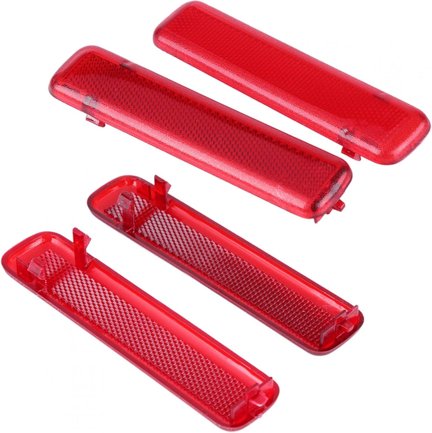2005 2006 For Chevy Silverado Rear Door Reflector Rear Left Driver and Right Passenger Side Door Reflector Interior Door Trim Panel Red Fit for Chevy Silverado Yukon 2005 5183155 15183156