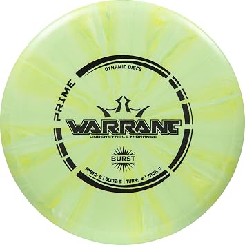 Dynamic Discs Prime Burst Warrant, Understable Disc Golf Midrange, 170g