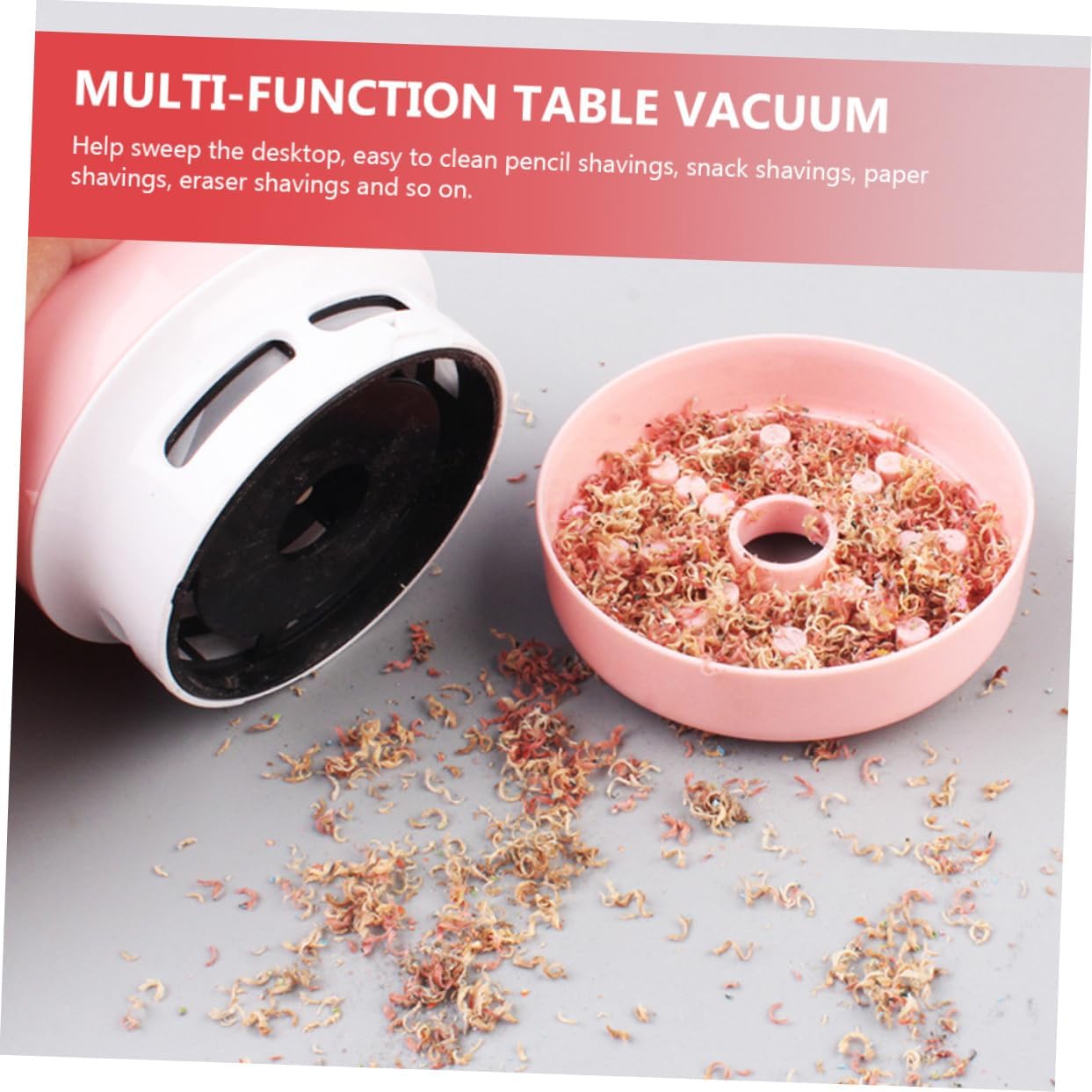 NUOBESTY 2pcs Convenient Table Collector Home Supply Desk Sweeper Portable Cleaner Handheld for Home Office