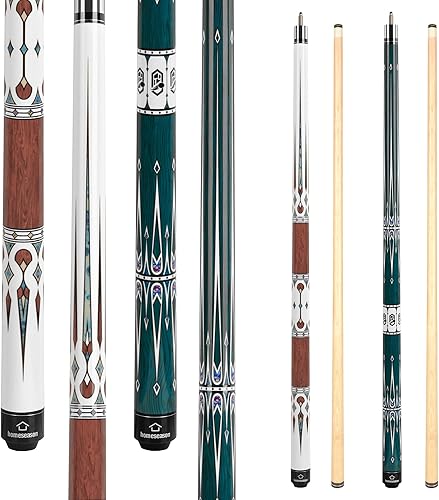 Miniatura 8 de HomeSeason Taco de Billar de 57" Tacos de Billar Profesionales de Baja Deflexión 21oz,18oz,18oz con bolsa,567 g,19oz,19oz con bolsa,Paquete de 2