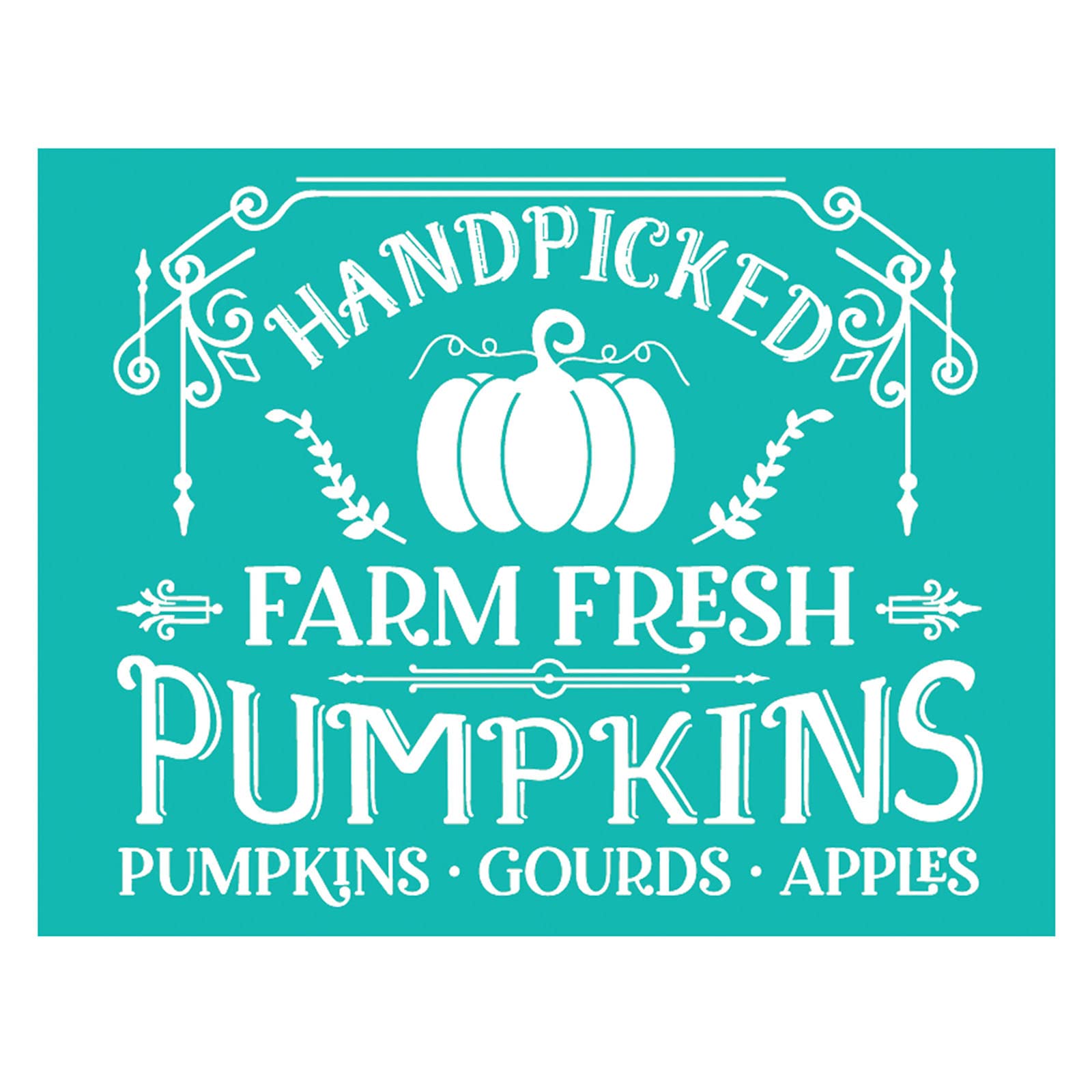 HUANGING Farm-Fresh Silkscreen-Pattern Stencil Adhesive Silk Screen Stencils for Clay Decor Handpicked Pumpkin Handpicked Pumpkin Mesh-stencils Transfer Silk Screen Stencil Craft