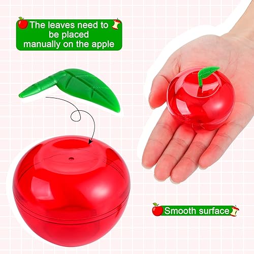Miniatura 3 de 50 contenedores de plástico para manzanas, contenedor de San Valentín, manzana, para profesores, a granel, soporte para dulces de regreso a clases,