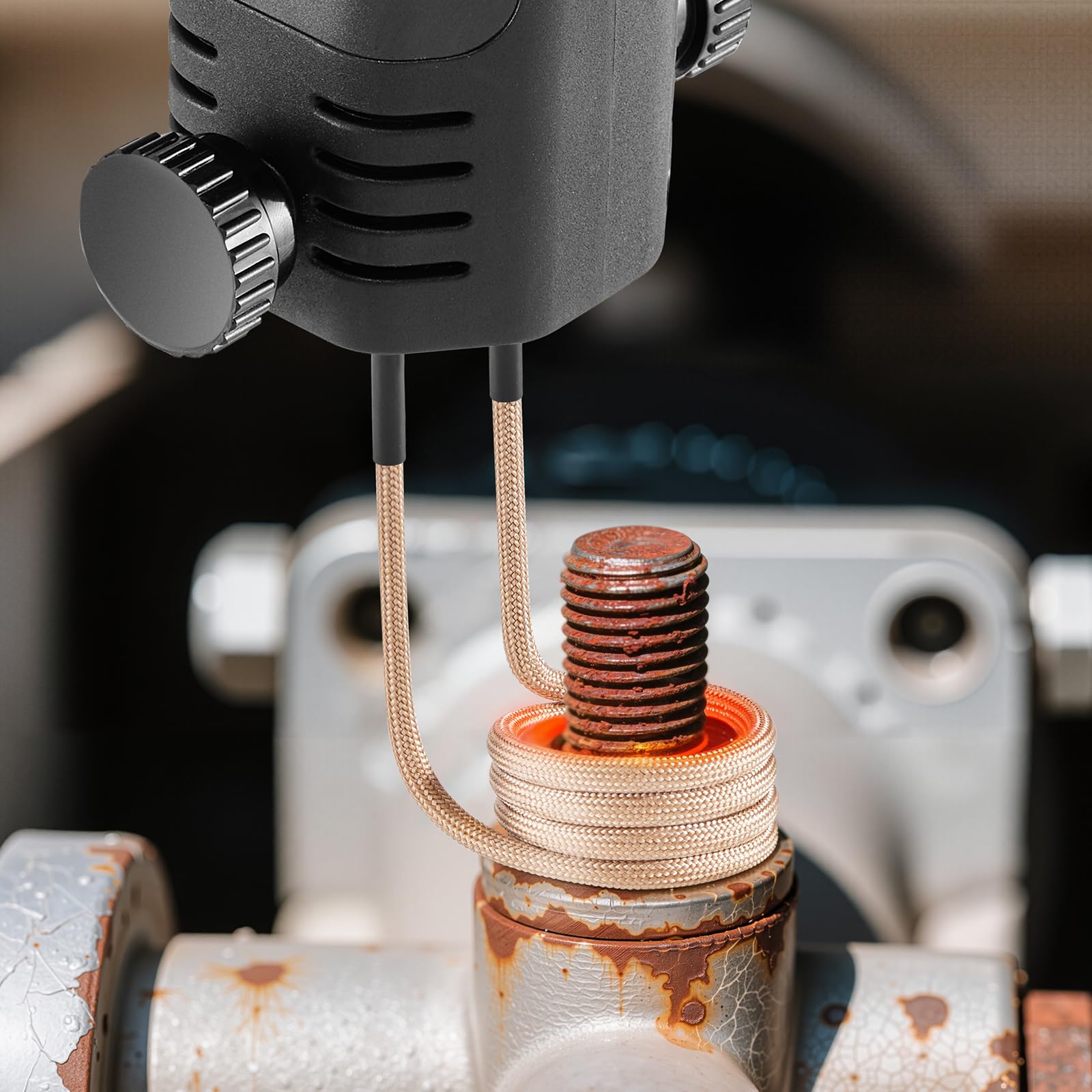 VEVOR Rimozione Bulloni Riscaldatore a Induzione, 1100 W 230 V, Strumento Portatile per la Rimozione di Dadi, Mini Macchina Riscaldante per la Rimozione di Viti Arrugginite, con 3 Bobine