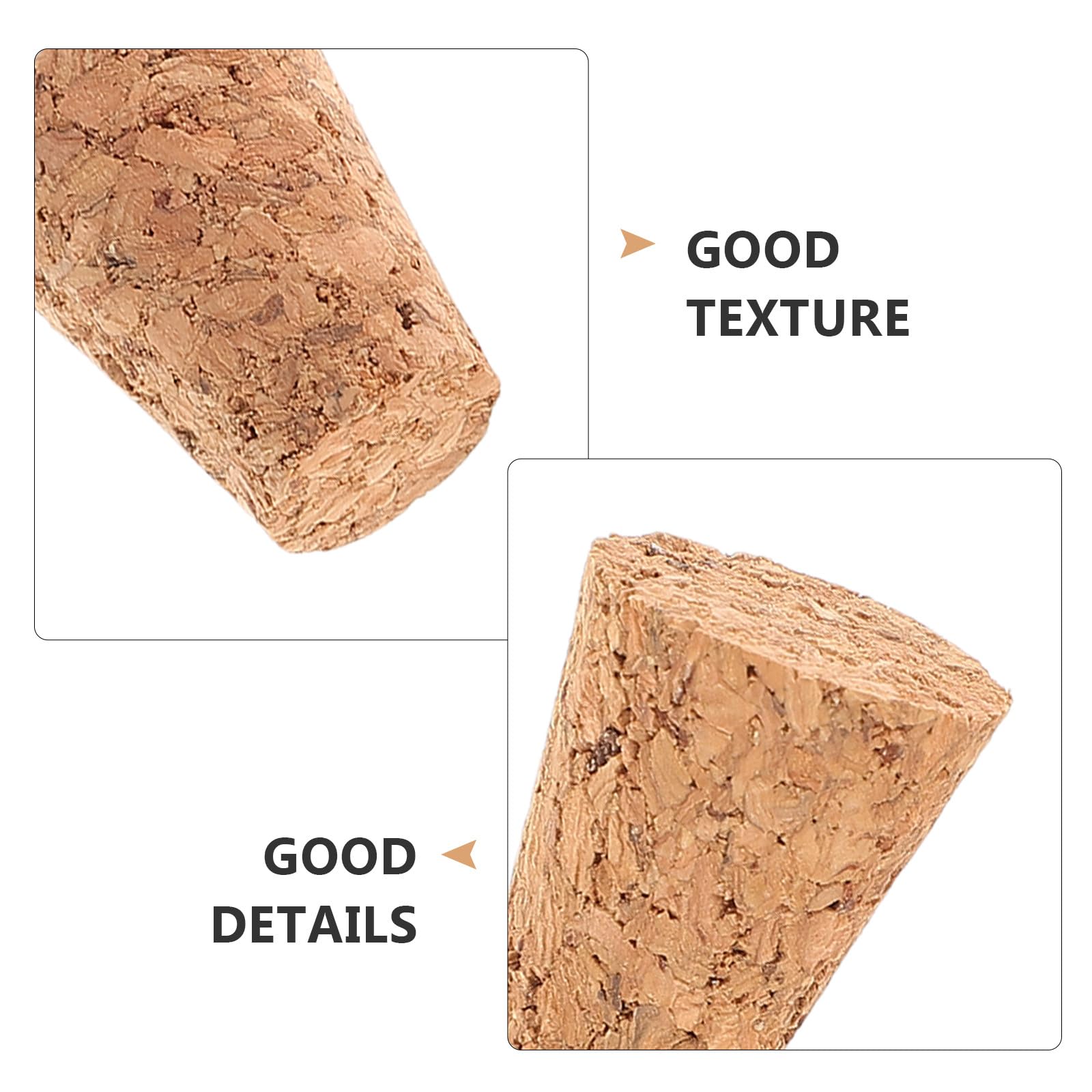 Tapones para Botellas de Vidrio 15 MM 20 Unidades, Corchos Cónicos de Madera Blanda para Elaboración de Vino Casero y Manualidades Infantiles