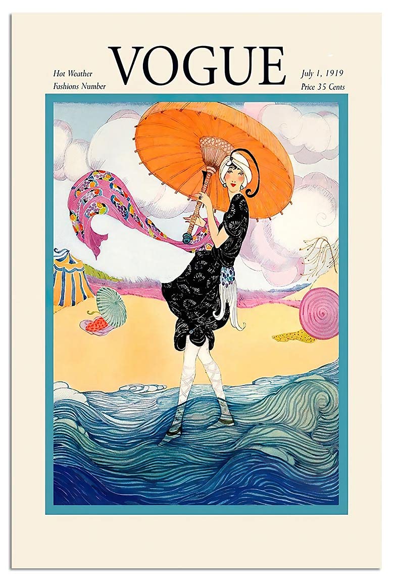 Vogue Poster, Vintage Poster, Vogue Posters Vintage, Vogue Art, Vogue Posters For Wall, Vogue Poster Pictures, Vogue Decor, Vintage Vogue Wall Art, Bedroom Decor Aesthetic, Frameless, 12 X 18 Inch