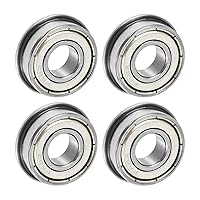 Vista 22 de uxcell Rodamiento de bolas con brida FR8ZZ, 4 rodamientos de brida ABEC1 de doble blindaje de acero cromado de 1/2 "x 1 1/8" x 5/16 pulgadas