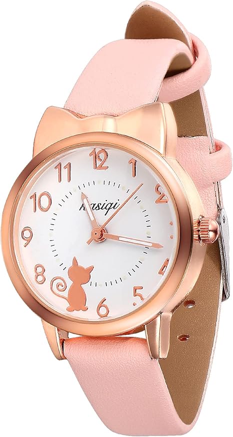 Comtex 腕時計 レディース 数字 ピンク レザー キッズ 可愛い 猫時計 ガールズ 女の子 学生 アナログ A ピンク猫耳 小 60sz9vit9j ファッション Windowrevival Co Nz