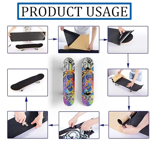 Miniatura 6 de Rainbow Grip Tape Skateboard Young Boy Skateboard Grip Tape Skate or Die Design Impreso