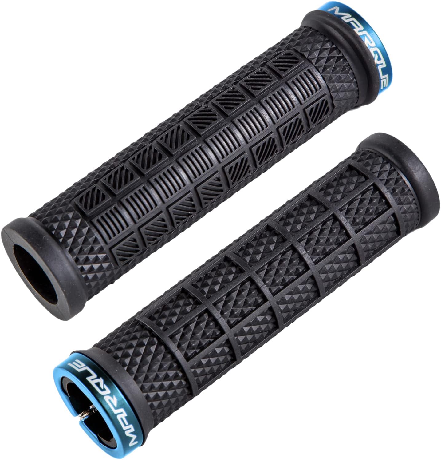 Marque Grapple Mountain Bike Handlebar Grips – Single Lock-On Ring MTB and BMX Bicycle Handle Bar with Non-Slip Grip