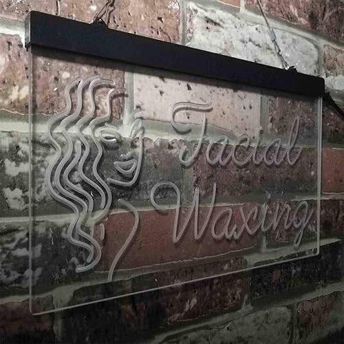 Miniatura 4 de ADVPRO Depilación facial doble color LED neón signo azul y rojo 24 x 16 pulgadas st6s64-i3861-br