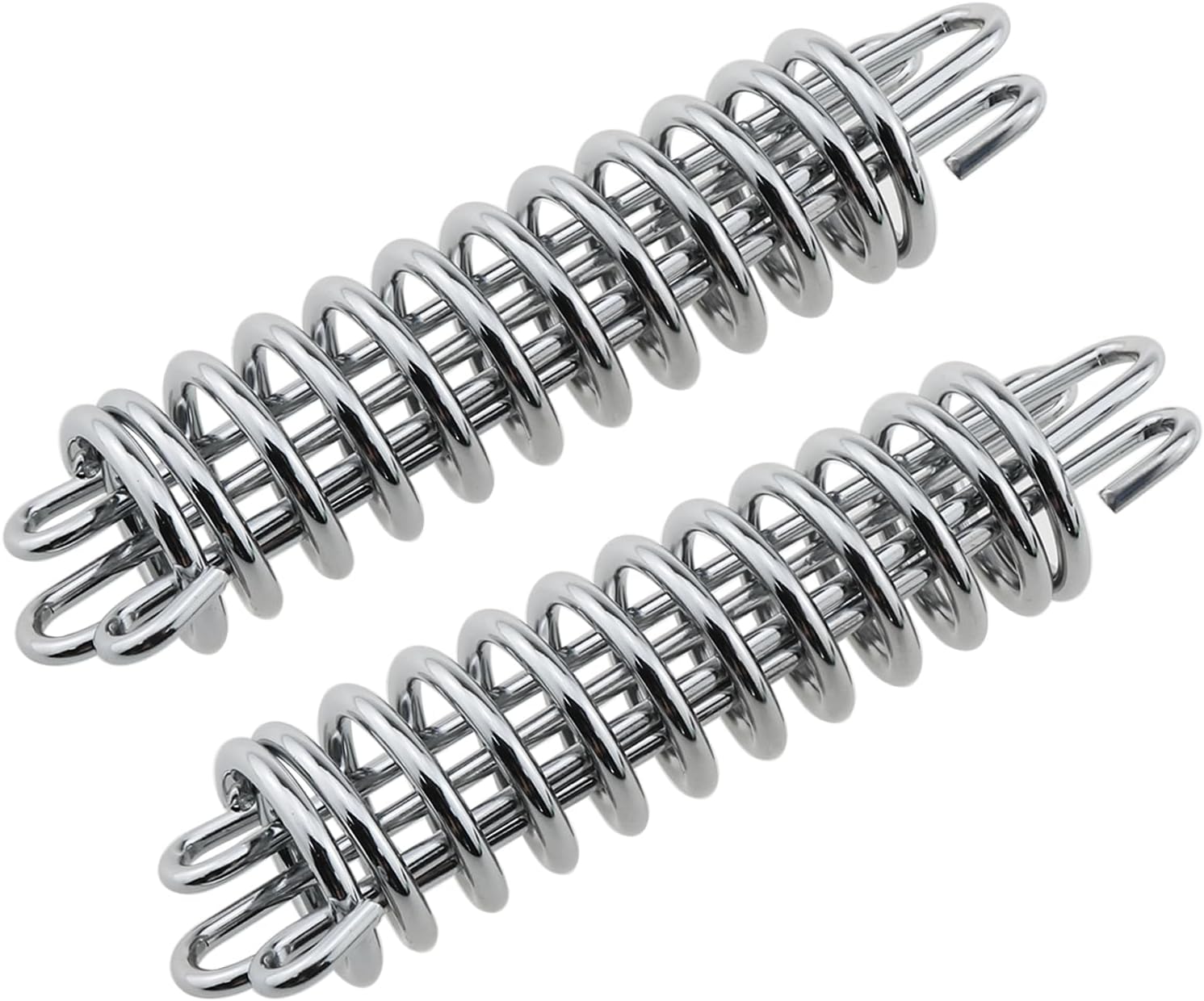 heyous 2PCS Silver Tent Wind Spring Wind Rope Buckle Outdoor Camping High Strength Steel Rope Buckle Tent Fixed Buckle Spring Hook Buckle