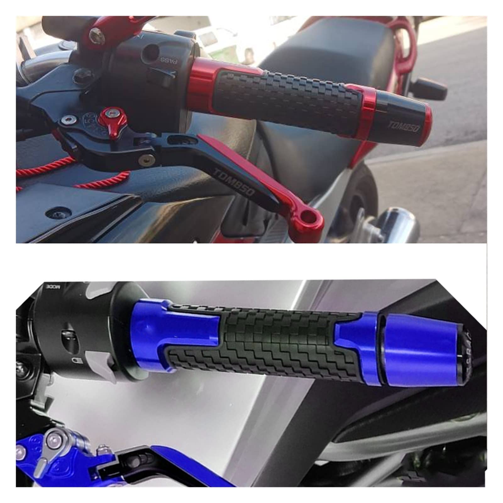 Uchwyty motocyklowe do SUZUKI GSR400 2008-2012 GSR600 2006-2011 GSR750 Akcesoria motocyklowe Uchwyty Uchwyty Końcówki (Kolor: NIEBIESKI)