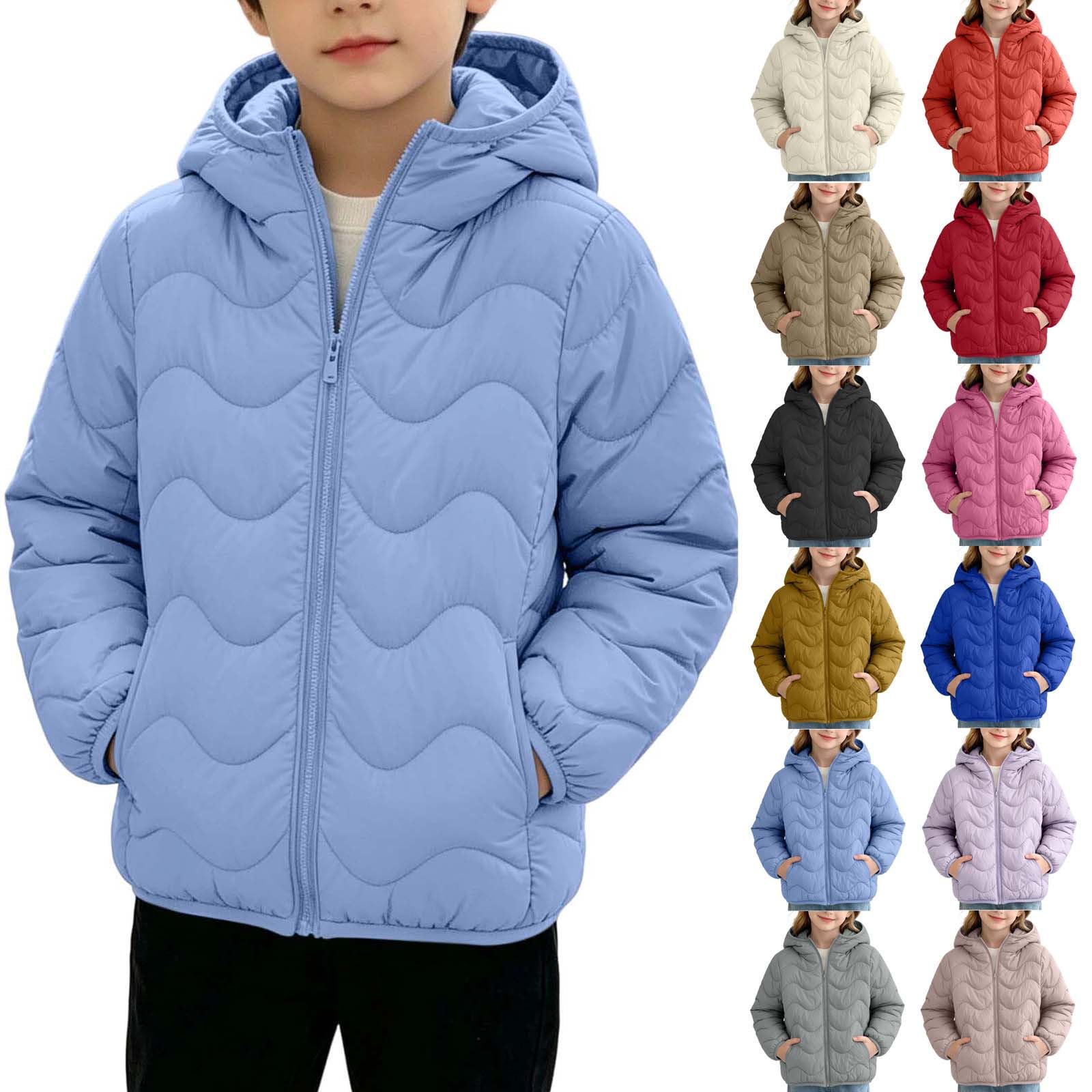 Kinder Steppjacke Winterjacke Übergangsjacke Jungen Mädchen Mit Kapuze