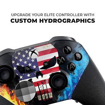 DreamController American Warrior X-box Elite Controller Series 2 Limited Edition Custom Elite Series 2 Controller for X-box One/Series X/S. with Advanced HydroDip Paint Technology(Not Just a Skin)