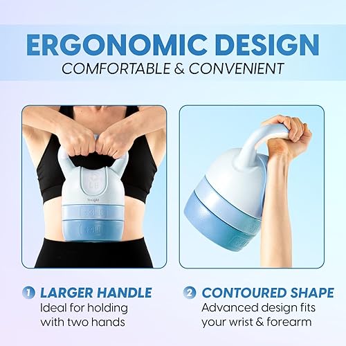 Miniatura 5 de Yes4All Juegos de pesas rusas Juego de pesas rusas ajustables para entrenamiento de fuerza Peso ajustable para entrenamientos versátiles