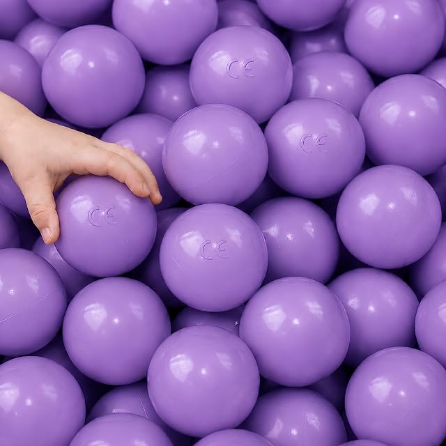 LittleTom 50 Bolas de PE 5,5cm de diámetro para llenar Piscinas de niños Morado