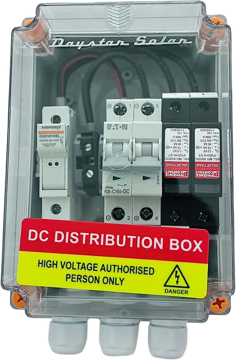 - DC Distribution Box 1-in-1-out with DC SPD 600V | Suitable for 1kW to 5kW Solar Panels | Equipped with a 16A 2 Pole DC MCB and a 15A 1000V DC Fuse