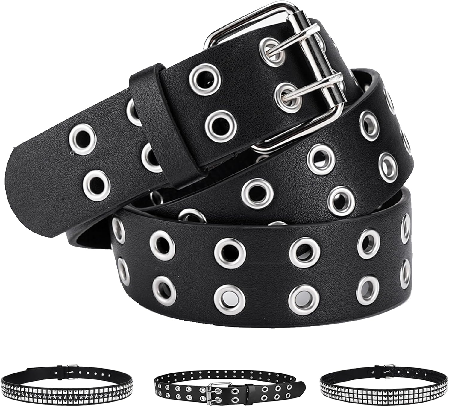 Elena Iachi Zwarte studded bikerlaars Zwart Dames