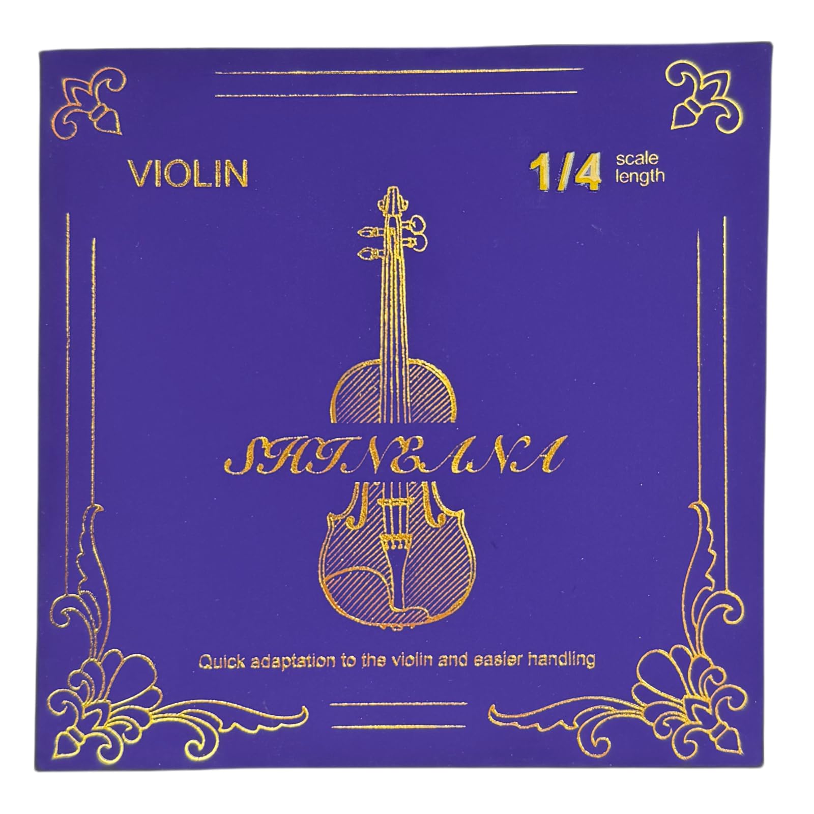 Violin Strings Full Set, Violin Strings Replacement,Long-Lasting Durability &amp; Rich Tone - Handcrafted with Premium Materials- For All Levels (1/4 Scale)