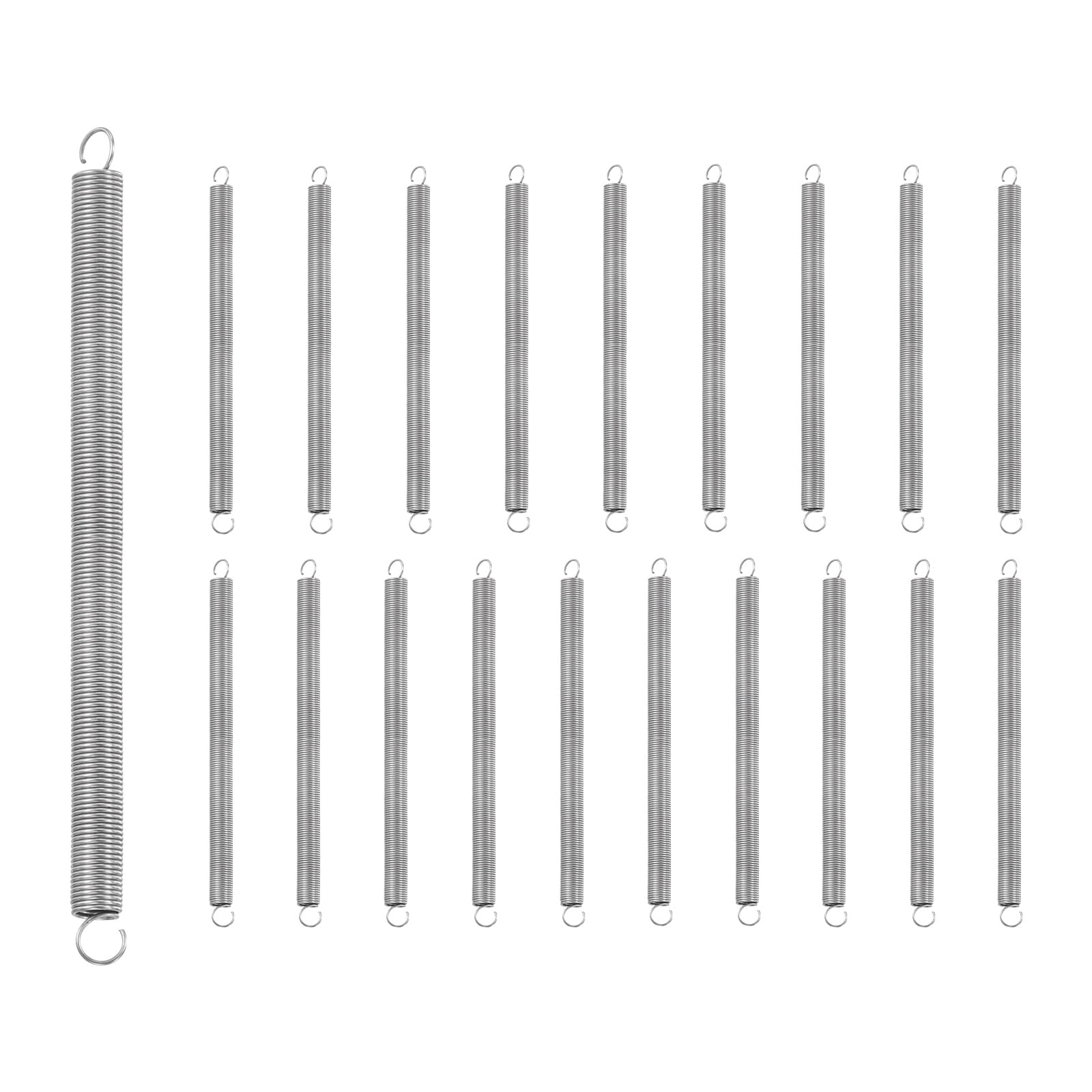 Photo 1 of uxcell Extension Spring, Stainless Steel, 0.3mm Wire Dia, 3mm OD, 50mm Length