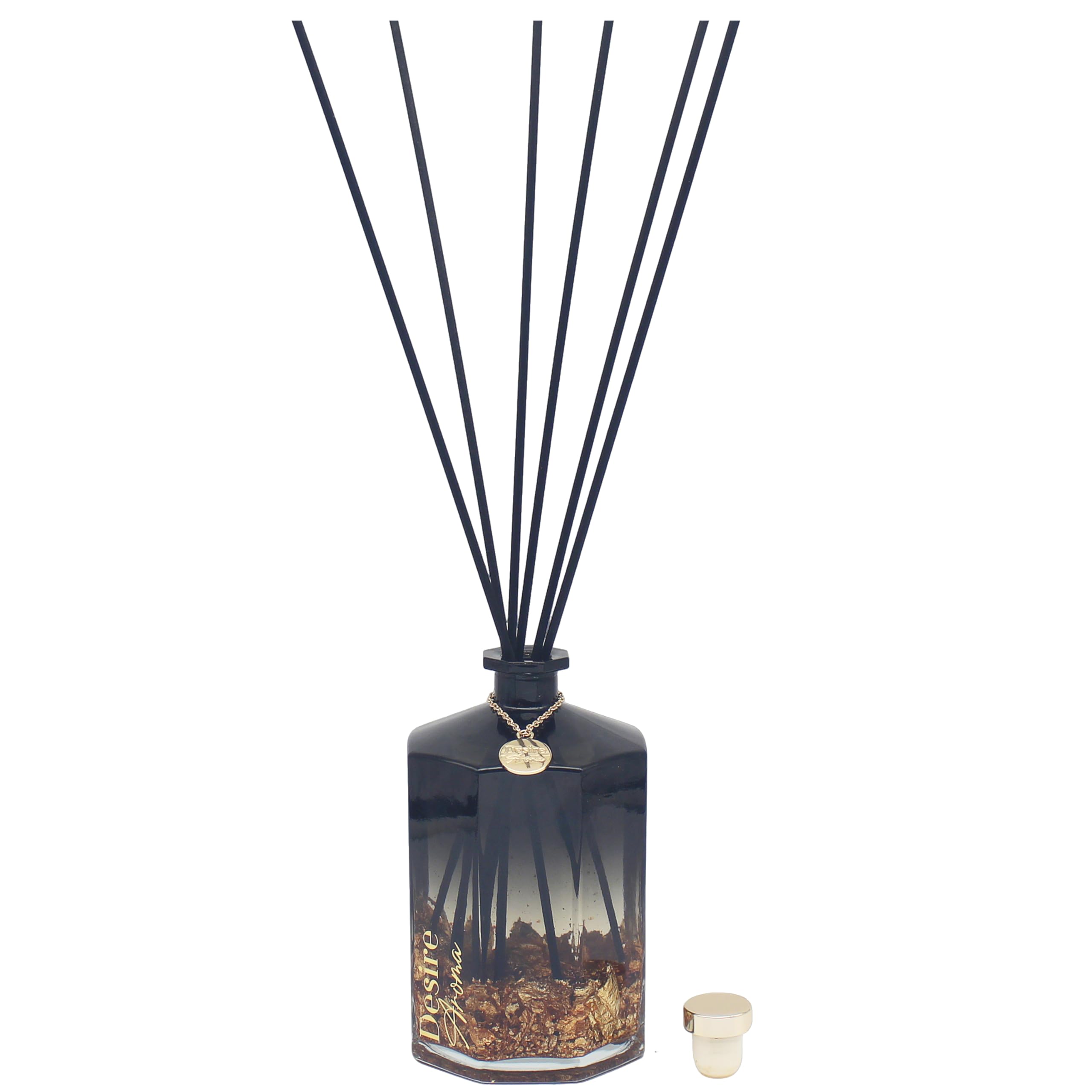 Lesser & Pavey Desire Aroma 1000ml Midas Black Diffusers For Home Fragrance & Air Freshener | Aromatherapy Reed Diffuser For Stress Relief | Lovely Room Accessories Gifts For Women And Men